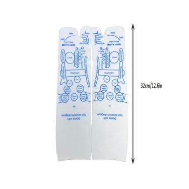 Imagem de Meias de acuponto plantar Meias ilustradas para solas dos pés, meridia