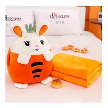 Imagem de Almofadas de pelúcia com design de cobertor Carrot 35cm