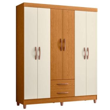 Imagem de Guarda Roupa Casal 6 Portas E 2 Gavetas Luxo Organizador Premium Quart