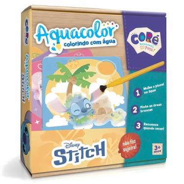 Imagem de Kit De Pintura Stitch Disney Pintando Com Água Kit Aquacolor Com Pince