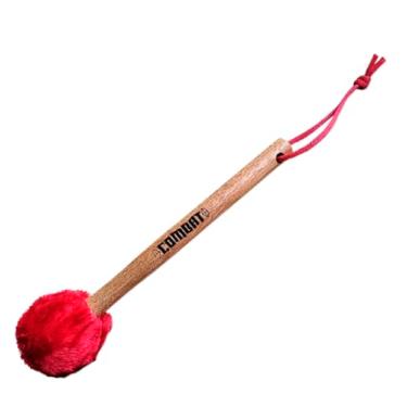 Imagem de Baqueta Bumbo Surdo Cabo Madeira 33 Cm Ponta Pelúcia (VERMELHO)