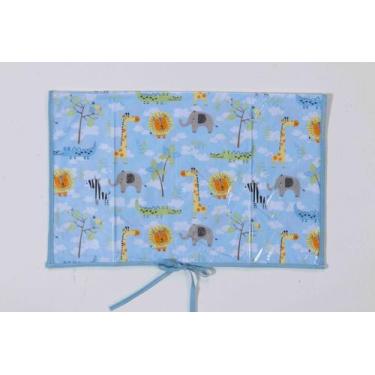 Imagem de Trocador para Bebê Plastificado de Bolsa Safari Azul Bebe Selva animai