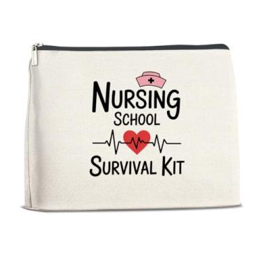 Imagem de Kit de sobrevivência de enfermagem, bolsa de maquiagem cosmética, presentes para estudantes de enfermagem para mulheres, Multicor, Tendência