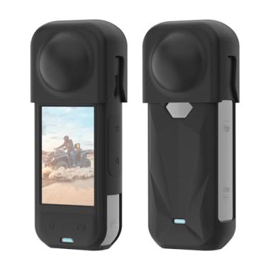 Imagem de Capa protetora de silicone para Insta360 X5 PULUZ com capa de lente (preto)