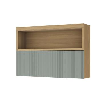 Imagem de Armário Aéreo 1 Porta Basculante Marquesa 120cm 100% Mdf Nature-verde