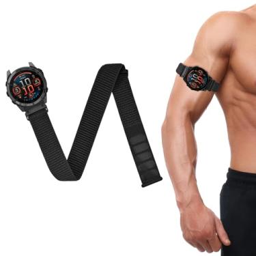 Imagem de Oanux Pulseira esportiva QuickFit de 26 mm compatível com Garmin Fenix 8 51 mm/7X/6X/6X Pro//5X/5X Plus/3/3 HR, pulseira de bíceps de nylon macio para Instinct 3 de 50 mm masculina e feminina