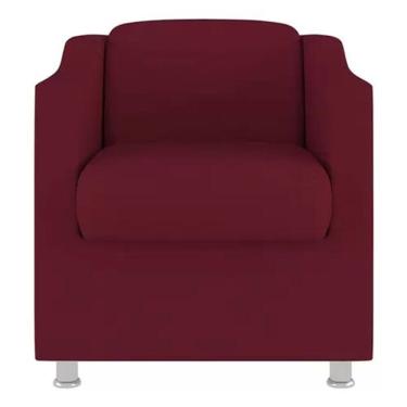 Imagem de Poltrona Bia Decorativa Reforçada Recepção Clinica Salão Sala De Estar Suede