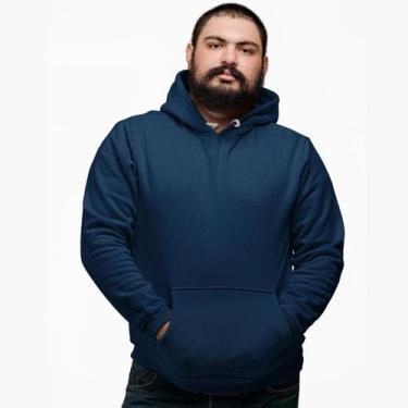 Imagem de Moletom Unissex Flanelado Peluciado Blusa Feminino Masculino Canguru L