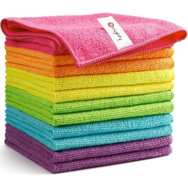 Imagem de Panos de limpeza Orighty Microfiber, pacote com 12, 30x30cm, absorvent