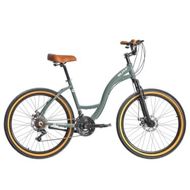 Imagem de Bicicleta BLITZ Aro 26 Comodo Alumínio Urbana SH 21v Freio á Disco (Verde Oliva, 18)