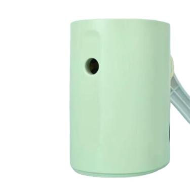 Imagem de GZBABY Apontador de lápis manual, apontador de lápis de manivela com espessura de ponta ajustável, formato de balde de abraço fofo (verde)