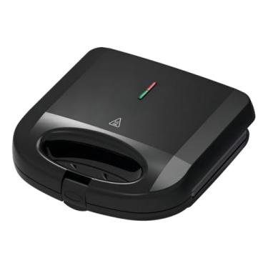 Imagem de Sanduicheira Grill 2 em 1 Antiaderente Preto Fácil de Limpar para Casa e Lanches(220V - Preto)