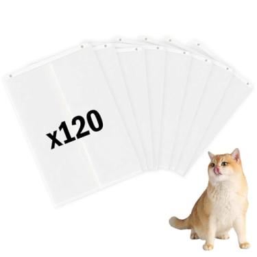 Imagem de Design de forro de caixa de areia para gatos compatível com SNOW+ caixa de areia, 120 peças de sacos de gaveta de resíduos autovedantes para caixa de areia automática para gatos (120 peças)