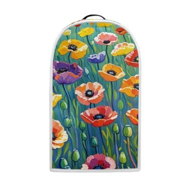 Imagem de AZULCUSTO Capa para liquidificador, flores para pequenos eletrodomésticos, protetor completo à prova d'água, à prova de poeira, antirespingos, com alça superior, capa de cafeteira estampada na moda