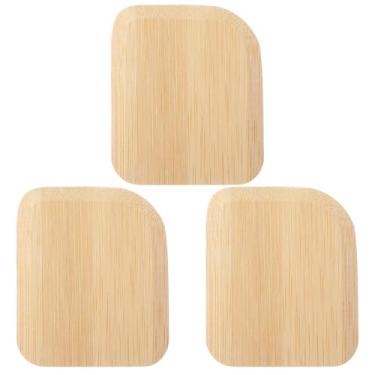 Imagem de Raspador de panela de bambu, 3 peças, raspador de alimentos para frigideira de ferro fundido, limpeza de utensílios de cozinha, resistente ao calor, raspadores de cozinha para limpar panelas, tigelas