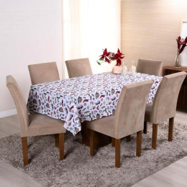 Imagem de Toalha de Mesa Natalina Digital, Tecido Oxford 100% Poliéster, Decoração Mesa de Natal (Estampa 3, 8 Lugares-2,50x1,40m)