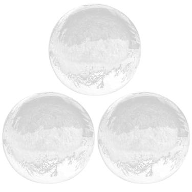 Imagem de Decoração lisa polida para escritório em casa, bolas de cristal, transparentes, brancas, 3 peças de centro de mesa