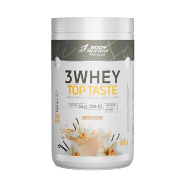 Imagem de 3 Whey Protein Top Taste Sabor Baunilha 900g Body Action - Bodyaction
