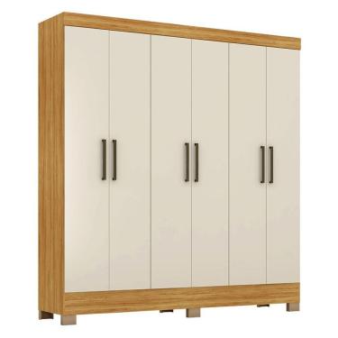 Imagem de Guarda Roupa Casal Prático Cinamon Touch Off White - Demóbile