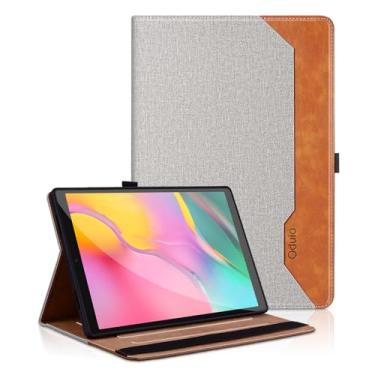 Imagem de Capa para Samsung Galaxy Tab A de 10,1 polegadas 2019 (SM-T510/SM-T515) - Capa protetora para negócios com bolso, suporte de visualização múltipla para tablet, cinza