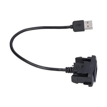 Imagem de Tbest Cabo de extensão flexível USB para carro, adaptador de carregamento, montagem embutida para caminhão, SUV, console central, material ABS 34 x 23 mm
