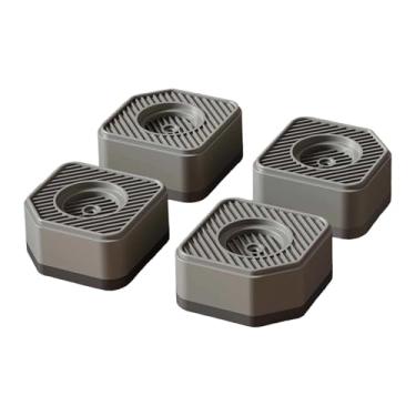 Imagem de Generic Conjunto de 4 peças de pés antivibração para máquina de lavar roupa, antiderrapantes, estabilizadores e com absorção de impacto, leves, para secadora, Cinza
