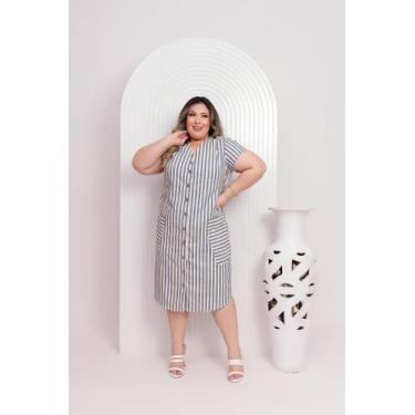 Imagem de Vestido Midi Feminino Slim e Plus - Wesley Confecções, 38