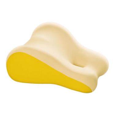 Imagem de WeiLaiKeQi Travesseiro de elevação de perna, travesseiro de leitura, presentes, cintura, costas, suporte de perna, portátil, ergonômico, espuma de memória para, Amarelo