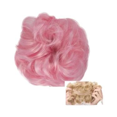 Imagem de Coque De Cabelo Sintético Cacheado Natural Para Mulheres, Extensões De