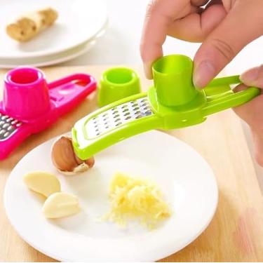 Imagem de Espremedor de alho manual multifuncional para cozinha doméstica, triturador de gengibre e cravo, ferramenta fácil de usar para preparação de especiarias picadas