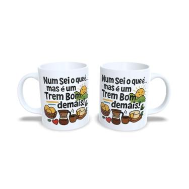 Imagem de Caneca de Cerâmica com Tema de Minas Gerais, Gírias e Frases Locais, 325 ml, Branca (21082)