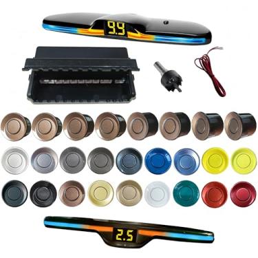 Imagem de SANDETOUN Kit de sensor de estacionamento kit de sensor de reserva sensor reverso para carro 18 opções de cores para sondas ajustável alarme volume profissional sensor de reversa para carro assistente