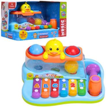 Imagem de Brinquedo Xilofone Musical Patinho Colorido Divertido - Castela