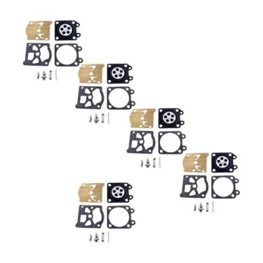 Imagem de Baoblaze Kit de reconstrução de carburador com 5 diafragmas de medição - Componentes confiáveis ​​- Compatível com motores 5200 de 45cc e 58cc
