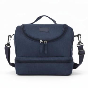 Imagem de Bolsa Térmica com 2 Compartimentos | Alça Ajustável e Forro Metalizado | Ideal para Trabalho, Passeios e Viagens (Azul)