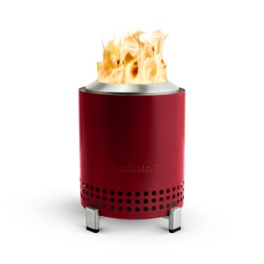 Imagem de Solo Stove Lareira de mesa de 5,1 polegadas Mesa, com suporte - Fogueira de aço inoxidável sem fumaça para acampamento, ao ar livre e pátio - fogueira portátil alimentada a pellets ou fogueira