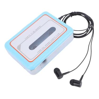 Imagem de GOWENIC Leitor de Fita Cassete Portátil, Converta Cassete Em áudio Digital MP3 Com Unidade USB, Alto-falante Embutido e Entrada para Fone de Ouvido de 3,5 Mm, para Smartphone MP3 Player (Azul)