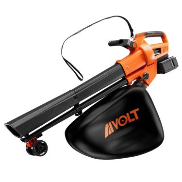 Imagem de AIVOLT Soprador De Folhas Sem Fio, Aspirador De Pó, Triturador De 40 V, 2 Peças, 4,0 Ah, Alimentado Por Bateria, Aspirador De Folhas Com Bolsa De 40 L, Bateria E Carregador Incluídos, Velocidade Do