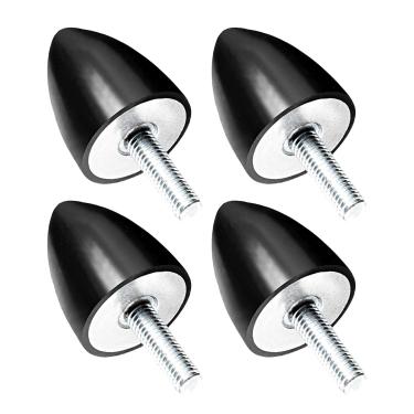 Imagem de Baoblaze Amortecedor de choque em forma de gota de água, 4 peças, suporte de borracha para compressores de ar de automóveis, motor de garagem, motores a gasolina, bombas de água, 30mx30m M8