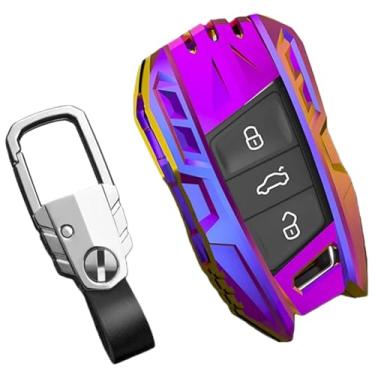 Imagem de Capa de chave remota de carro em liga de zinco compatível com VW Passat B8/Magotan compatível com Skoda Kodiaq/Superb A7/capa de chave inteligente(Dazzling Pro)