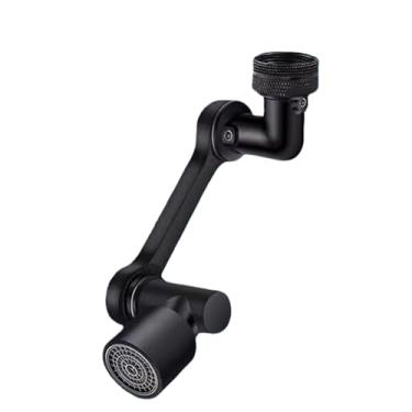 Imagem de Cabeça de pulverização de torneira giratória de 1440° – Aeradores e adaptadores universais de liga de cobre para torneira de extensão, preta