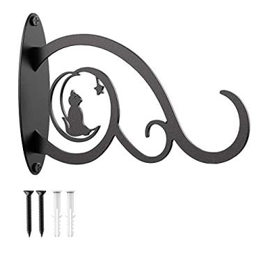 Imagem de 1 Peça Suporte de Suspensão para Plantas Gancho Parede Pendurar Vasos Flores Alimentador Pássaros Lanterna Campainha Vento Luz Corda - Ganchos Aço com Design Artístico Decoração Espaços Interiores