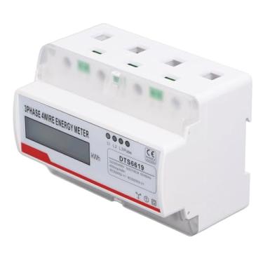 Imagem de Cryfokt Medidor de Energia Trifásico de 4 Fios Com Luz Indicadora Inteligente, Medidor de Energia KWH de Trilho Din de 35mm 230 400V 5(100) A para Monitoramento de