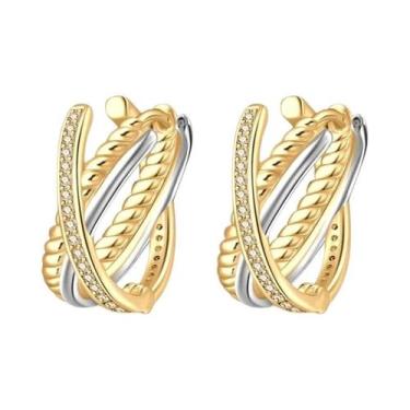 Imagem de Brincos De Pérola Clássicos Em Ouro 925 Para Mulheres, Elegantes Para 