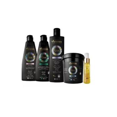 Imagem de Kit Arvensis Cachos Shampoo +Cond. +Ativ.+Masc+ Oleo Tec Oil