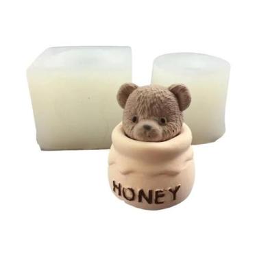 Imagem de Molde De Silicone Em Forma De Urso Fofo Para Pote De Mel, Para Velas, 