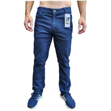 Imagem de Calça Jeans Masculina Escura Tradicional Para Trabalho com Lycra Elast