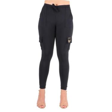 Imagem de Calça Jogger Wolfox Bengaline Com Bolso e Elástico Pronta Entrega, Pre