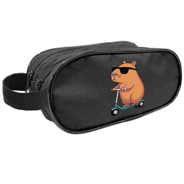 Imagem de Estojo Escolar Espaçoso Resistente Faculdade Moderno Capivara Tamanho:Único;Genero:Unissex;Cor:-Unissex