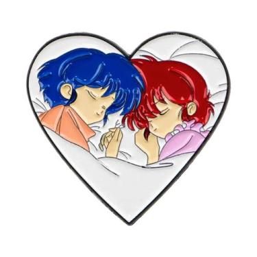 Imagem de Broche De Esmalte De Série De Anime Feminina, Distintivo De Menina Em 